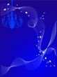 Chandelier in blue