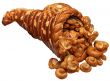 Isolated festive Bread Horn of Plenty