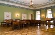 Ancient interior of a school room