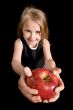 girl with apple
