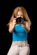 woman with camera