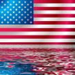 US flag wave