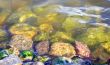 Stones under water