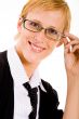 Woman with her glasses