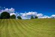 nice rural landscape over blue sky