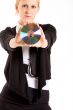 Business woman with a CD