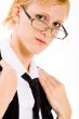 Business woman with glasses