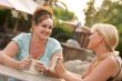 Girlfriends Enjoy A Conversation