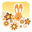 rabbit and flowers