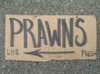 prawns for sale sign