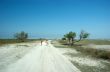 Road on the deserted uninhabited island