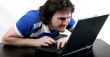 man work with laptop
