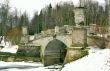 Old stone brige with vases
