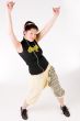Young girl put her hands up