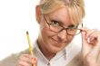 Beautiful Woman with Pencil