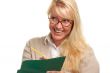 Beautiful Woman with Pencil and Folder