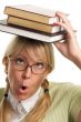 Attractive Woman with Her Books