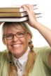 Attractive Woman with Her Books