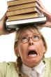 Attractive Woman with Her Books