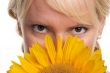 Attractive Blond and Sunflower