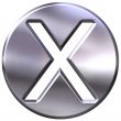 3D Silver Framed Multiplication Symbol