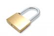 Padlock on a white background