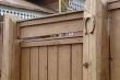 Vintage horseshoe nailed at old wooden wall