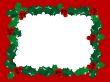 Red christmas frame