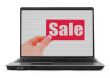 sale concept on notebook screen