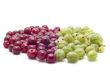 gooseberries with cherries on white