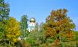 Autumn landscape with church