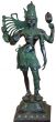 isolated vintage bronze Buddhist statuette