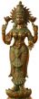 isolated vintage bronze Buddhist statuette