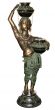 isolated vintage bronze Buddhist statuette