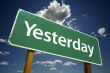 Yesterday Road Sign