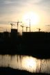 construction sunset