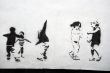 Children Playing Stencil Art