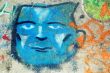 Blue Face Graffiti
