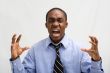 Screaming business professional