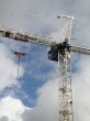 white construction crane