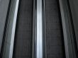 black and grey escalator