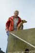 elderly man with dog