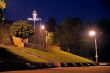 Night city park.