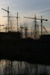 construction sunset