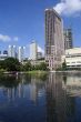 Fountain and buildings