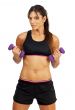 Beautiful brunette woman exercising