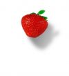 fresh strawberry with shadow