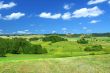 summer landscape with cumulus clouds