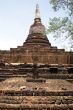 Stupa in wat Khao Suwankhiri in Si Satchanalai