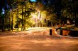Night city park.